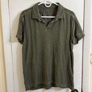 Men's Calvin Klein Jeans Open Collar Polo M Green